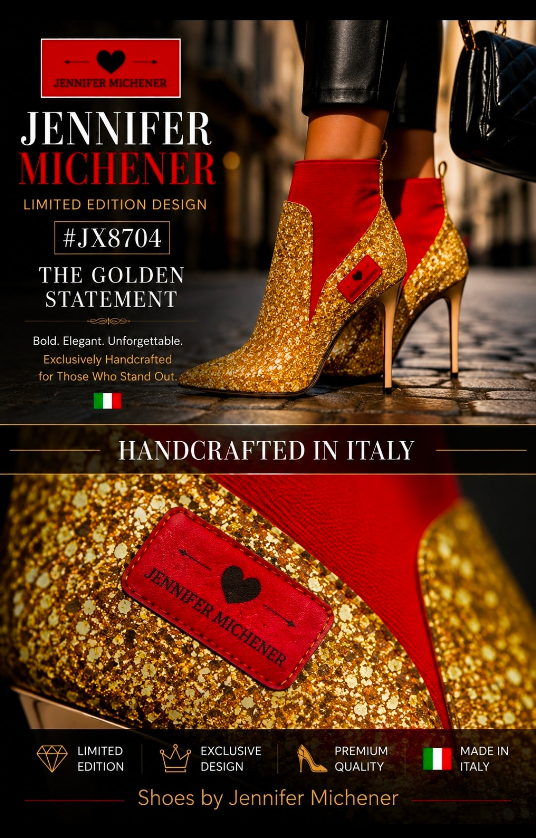 Gold & Red Stilettos